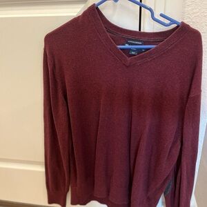 Daniel Cremieux Men's Maroon V-Neck Sweater